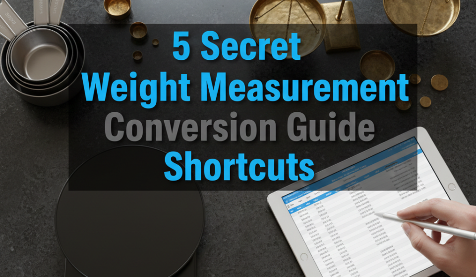 5 Secret Weight Measurement Conversion Guide Shortcuts