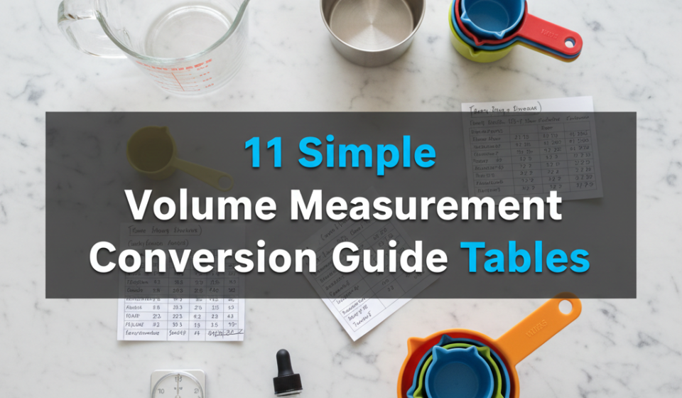11 Simple Volume Measurement Conversion Guide Tables
