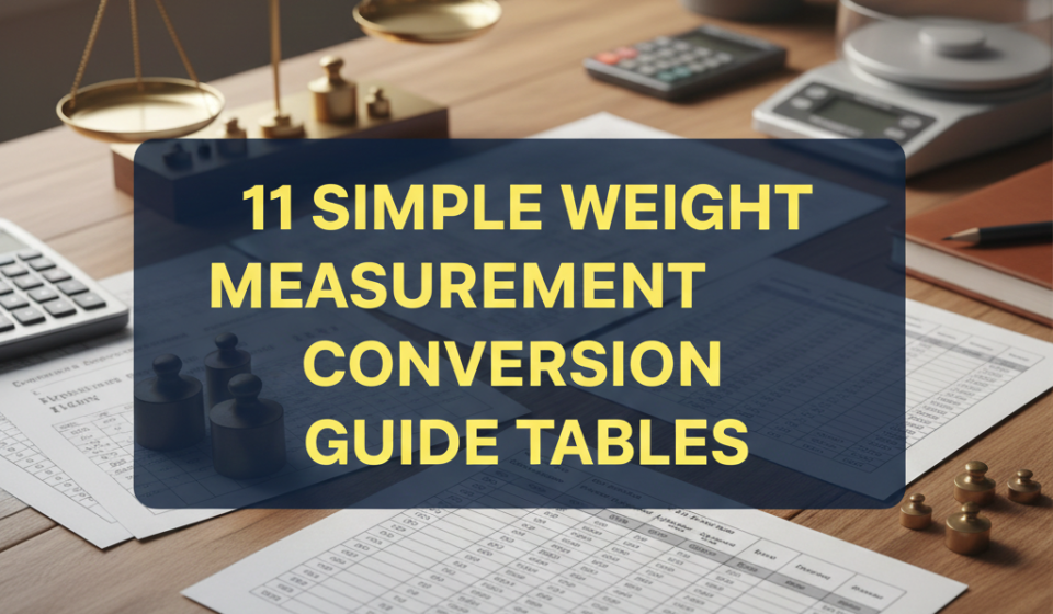 11 Simple Weight Measurement Conversion Guide Tables