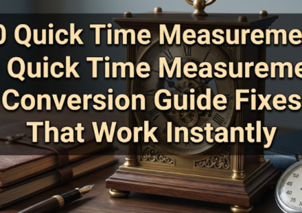 10 Quick Time Measurement Conversion Guide Fixes That Work Instantly