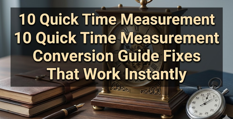 10 Quick Time Measurement Conversion Guide Fixes That Work Instantly